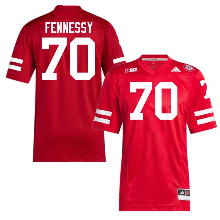 Men #70 Nolan Fennessy Nebraska Cornhuskers College Football Jerseys Stitched Sale-Scarlet